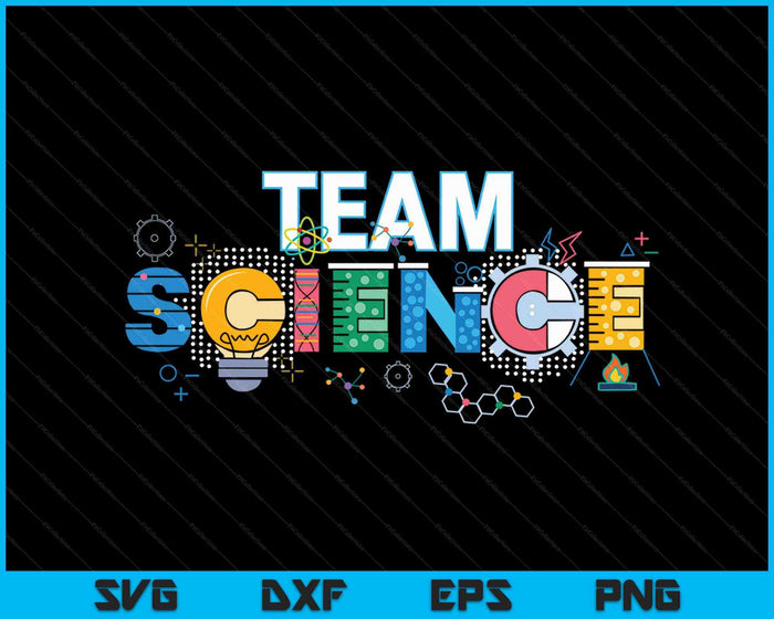 Team Science Leraar Student Wetenschapper Terug naar School SVG PNG Digitale Snijbestanden