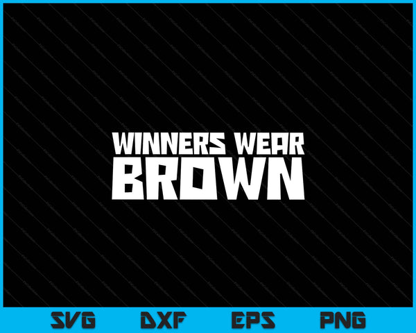 Team sports winners wear brown SVG cut file