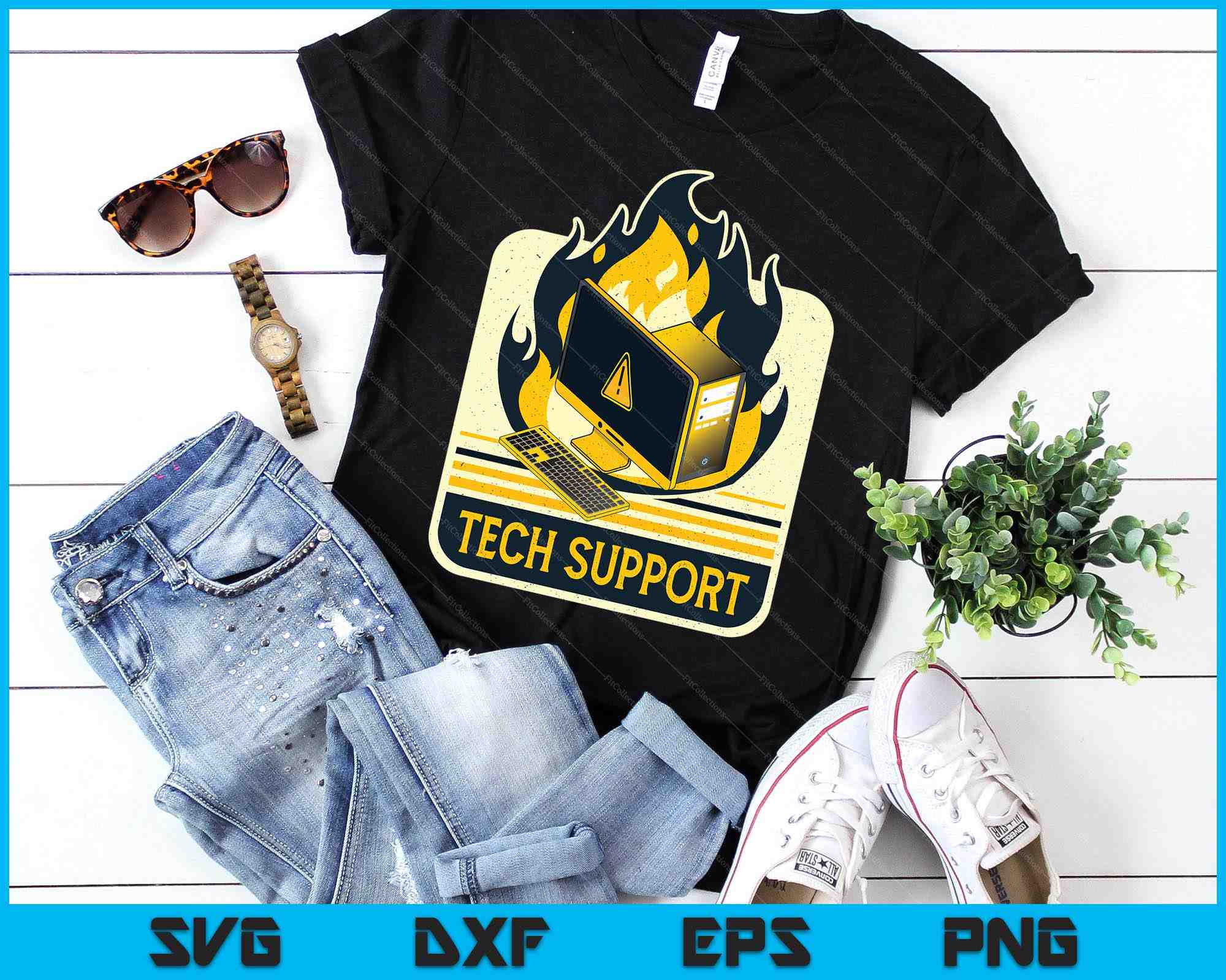 Tech Rescue Svg Tech Support I Tech Engineer I Computer It Guy SVG PNG Digital Files ...