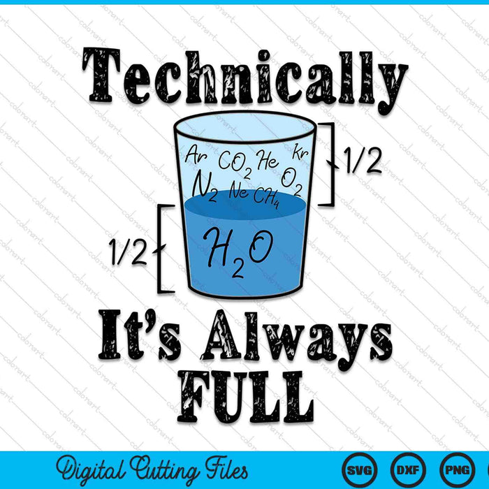 Technically it's always full science water glass nerdy SVG cut file