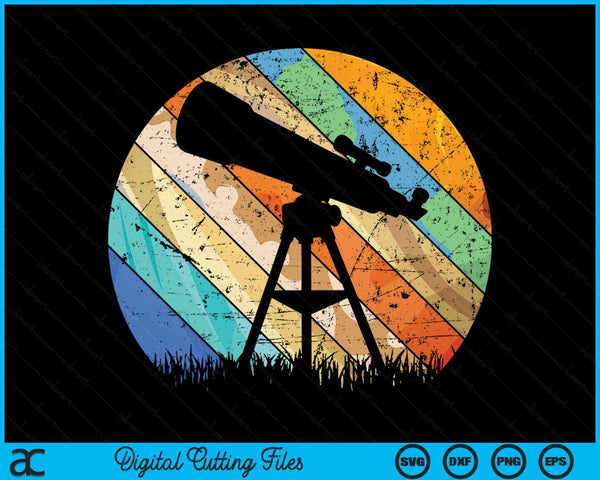 Telescope Retro Astrology Stargazing Stargazer SVG PNG Digital Cutting Files