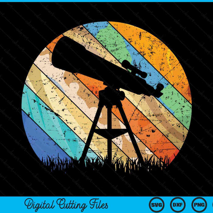 Telescope retro astrology stargazing stargazer SVG cut file