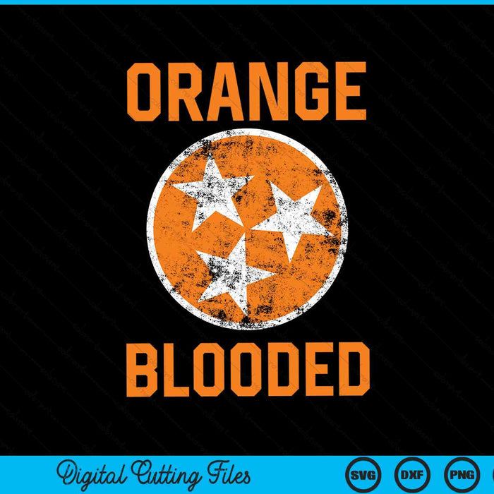 Tennessee Fan Orange Blooded Vol sportfan staat vlag SVG PNG digitale snijbestanden