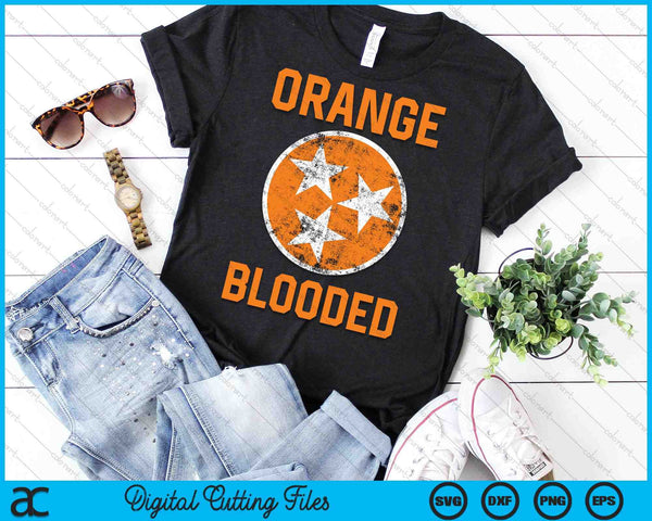 Tennessee Fan Orange Blooded Vol Sports Fan State Flag SVG PNG Digital Cutting Files - on a t-shirt