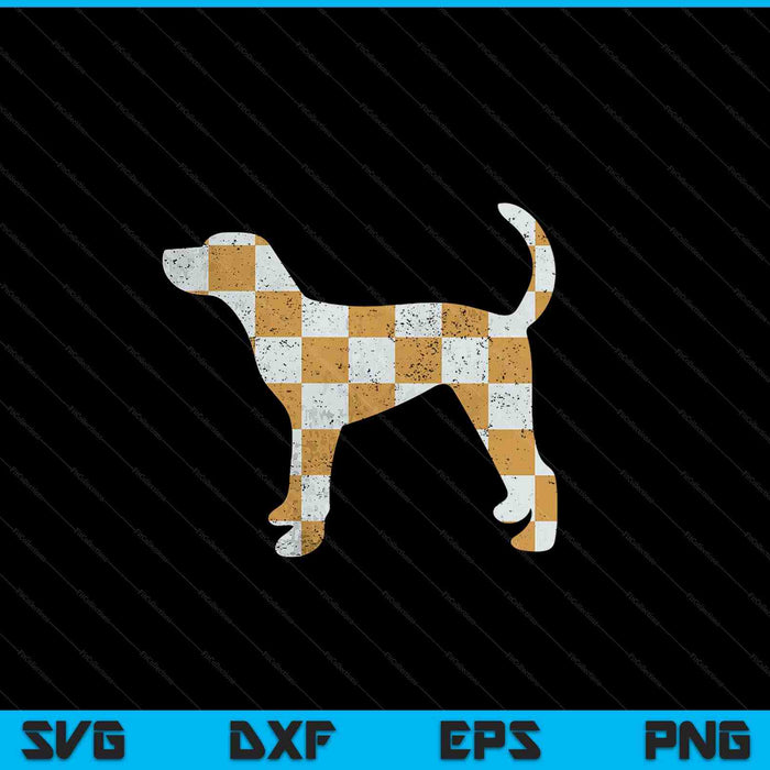 Tennessee Hound Orange White Vintage Dog Fan Game SVG PNG Cutting Printable Files