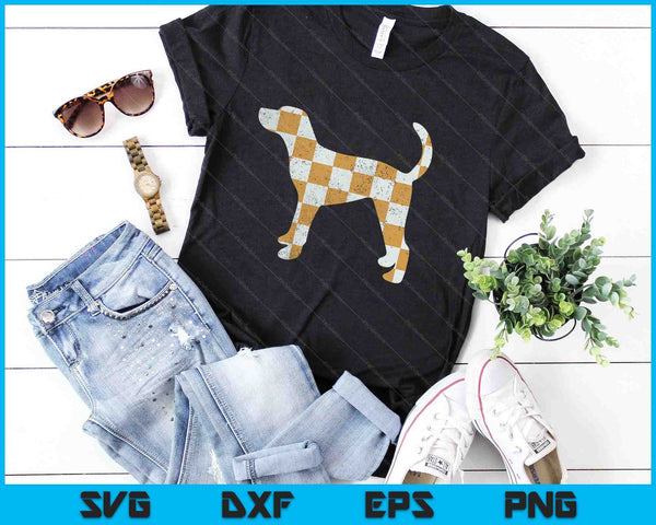 Tennessee Hound Naranja Blanco Vintage Perro Fan Juego SVG PNG Cortar Archivos Imprimibles - on a t-shirt