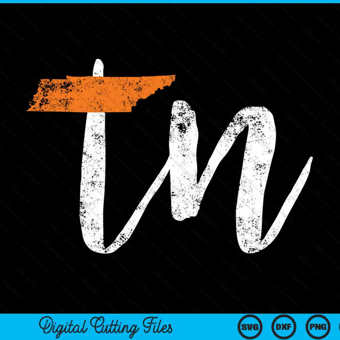 Tennessee State Flag Orange and White Home SVG PNG Digital Cutting Files