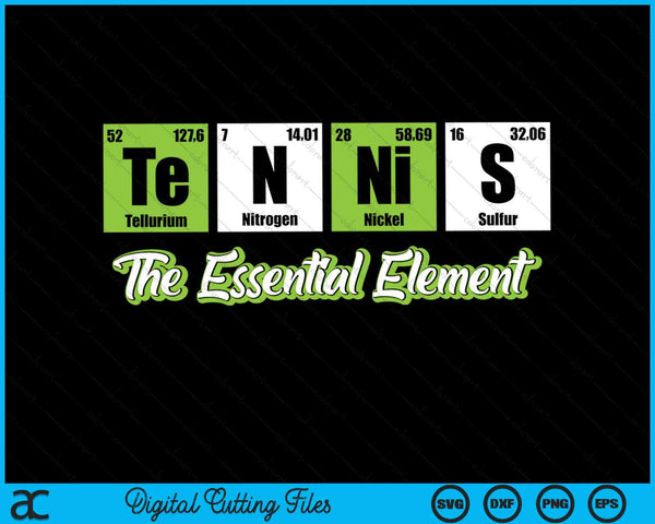 Tennis the essential element SVG cut file