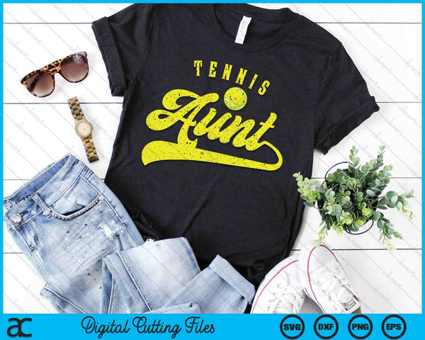 Tennis Aunt SVG PNG Digital Cutting File - on a t-shirt