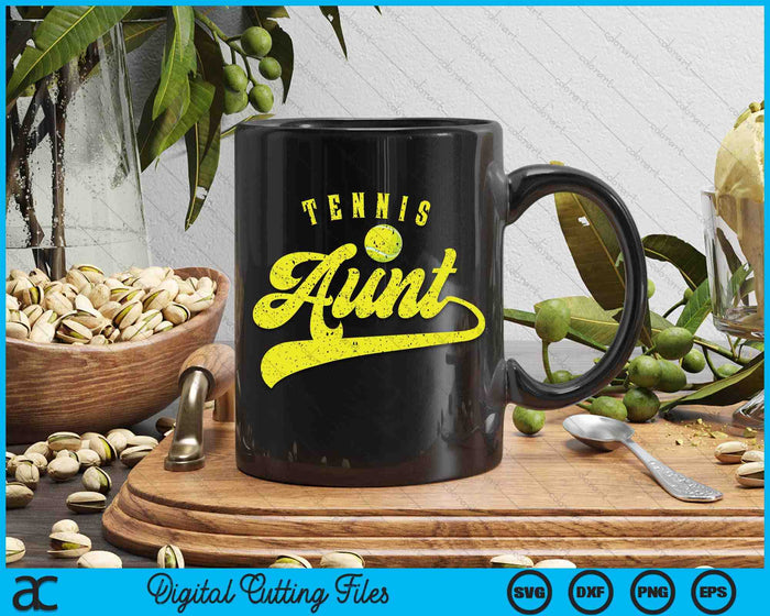 Tennis Aunt SVG PNG Digital Cutting File