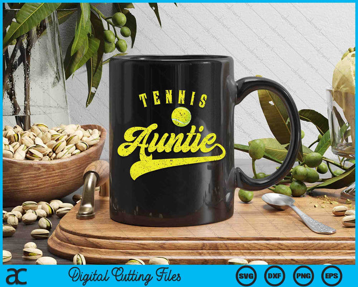 Tennis Auntie SVG PNG Digital Cutting File