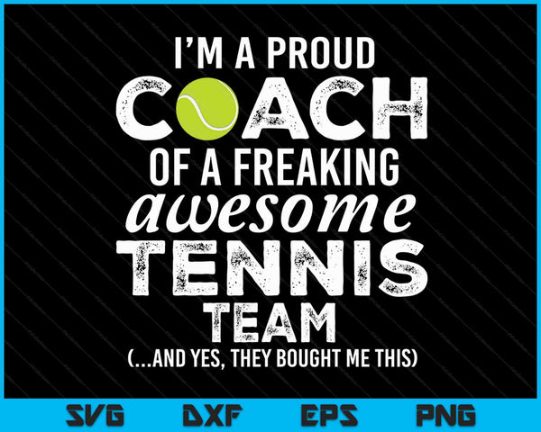 Tennis Coach Funny Thank You Appreciation Gift SVG PNG Digital Cutting Files