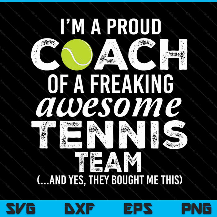 Tennis coach thank you appreciation SVG cut file