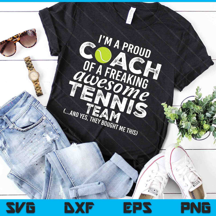 Tennis Coach Funny Thank You Appreciation Gift SVG PNG Digital Cutting Files