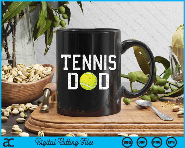 Tennis Dad Clothing Retro Vintage Tennis Dad SVG PNG Cutting Printable Files - on a t-shirt