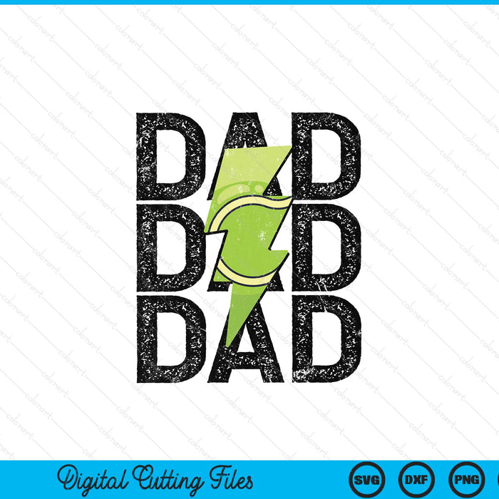 Tennis dad distressed lightning bolt SVG cut file