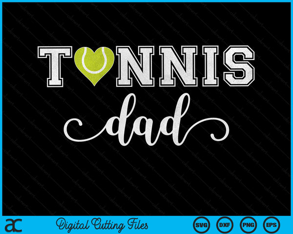 Tennis papa Tennis Sport minnaar verjaardag Vaderdag SVG PNG digitale snijbestanden