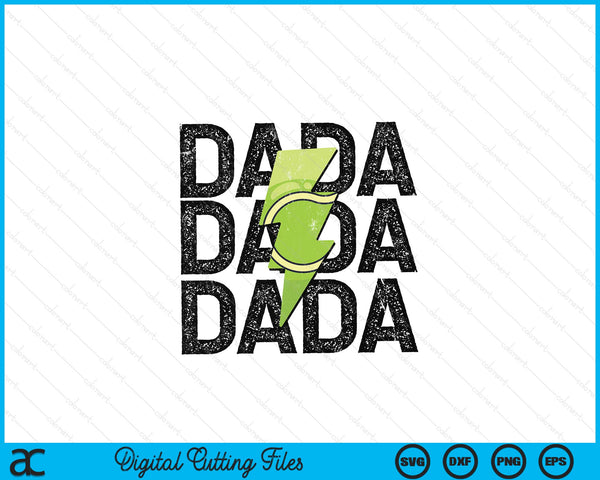 Tennis dada distressed lightning bolt SVG cut file