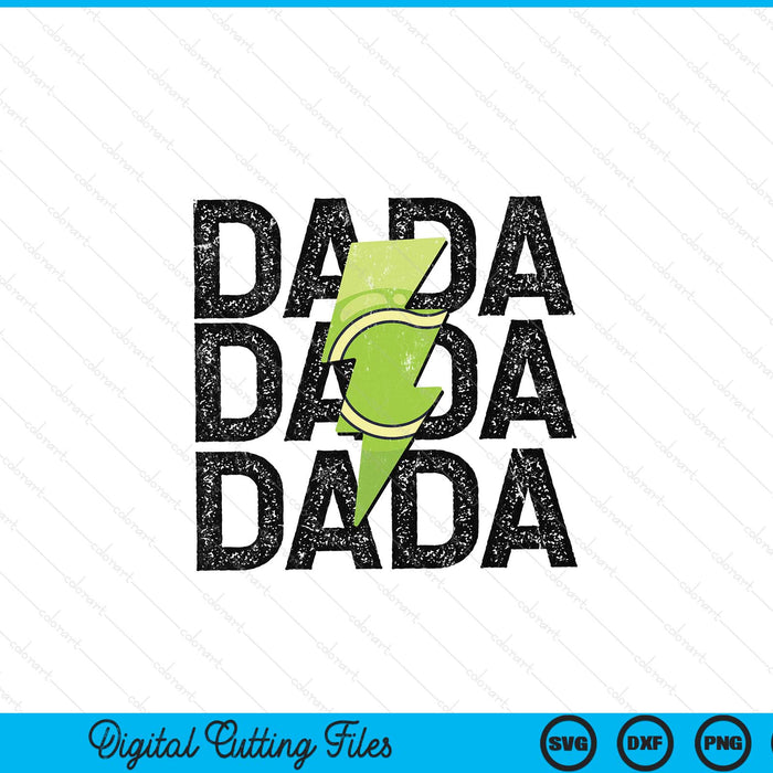 Tennis dada distressed lightning bolt SVG cut file