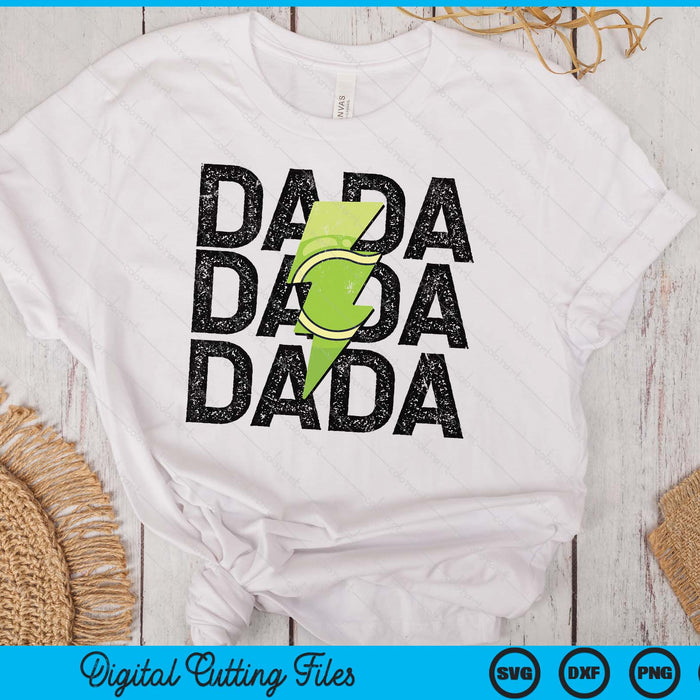 Tennis Dada Distressed Lightning Bolt SVG PNG Digital Printable Files