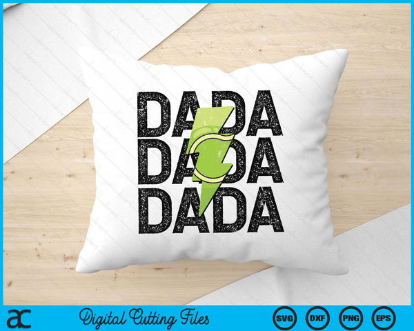 Tennis Dada Distressed Lightning Bolt SVG PNG Digital Printable Files