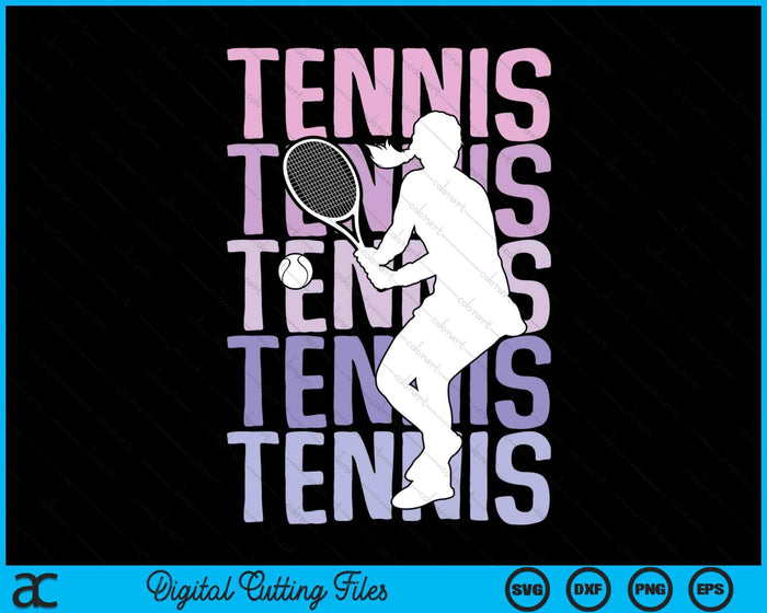 Tennis Girls Women Kids Youth Girl SVG PNG Digital Printable Files