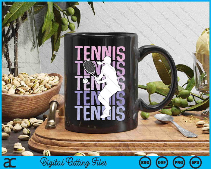 Tennis Girls Women Kids Youth Girl SVG PNG Digital Printable Files