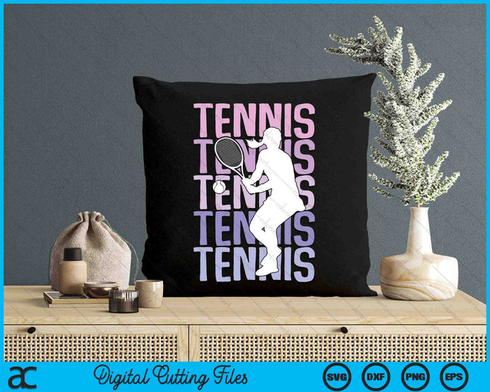 Tennis Girls Women Kids Youth Girl SVG PNG Digital Printable Files