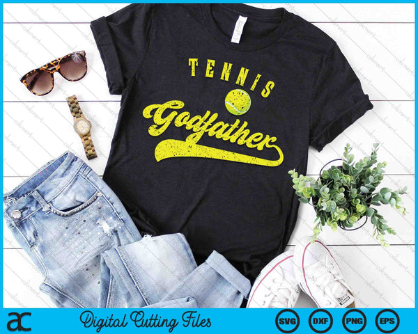 Tennis Godfather SVG PNG Digital Cutting File - on a t-shirt