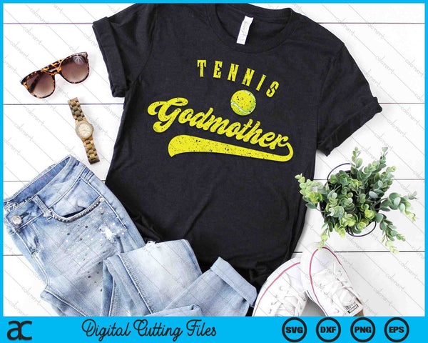 Tennis Godmother SVG PNG Digital Cutting File - on a t-shirt