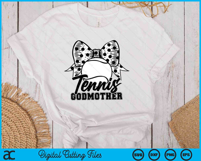 Tennis Godmother Game Day Mother's Day SVG PNG Digital Printable Files