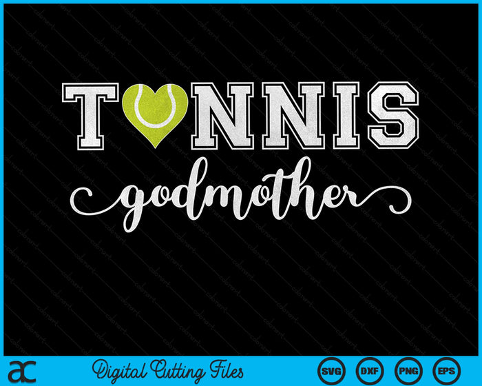 Tennis Godmother Tennis Sport Lover Verjaardag Moederdag SVG PNG Digitale Snijbestanden