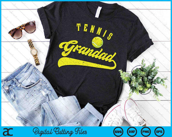 Tennis Grandad SVG PNG Digital Cutting File - on a t-shirt