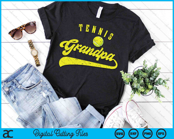 Tennis Grandpa SVG PNG Digital Cutting File - on a t-shirt