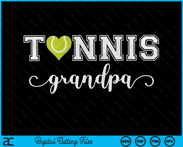 Tennis opa Tennis Sport minnaar verjaardag Vaderdag SVG PNG digitale snijbestanden