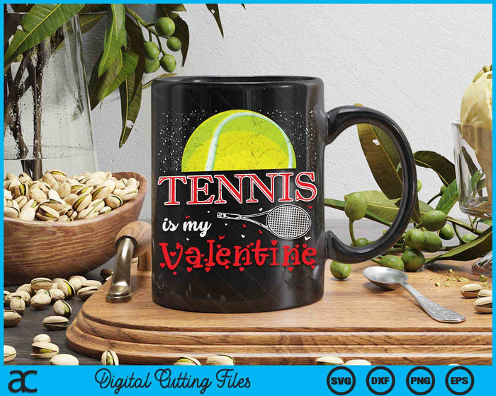 Tennis Is mijn Valentijn Happy Valentijnsdag SVG PNG digitale snijbestanden 