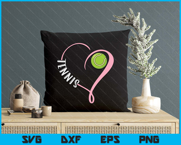 Tennis Ladies Valentine's Day SVG PNG Digital Printable Files