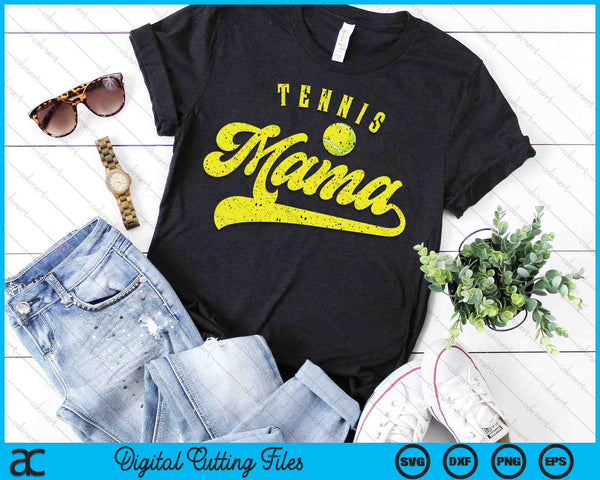 Tennis Mama SVG PNG Digital Cutting File - on a t-shirt