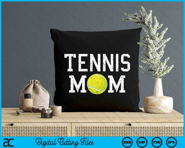 Tennis Mama Clothing Retro Vintage Tennis Mom SVG PNG Cutting Printable Files