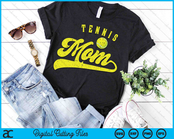Tennis Mom SVG PNG Digital Cutting File - on a t-shirt