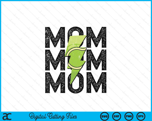 Tennis mom distressed lightning bolt SVG cut file