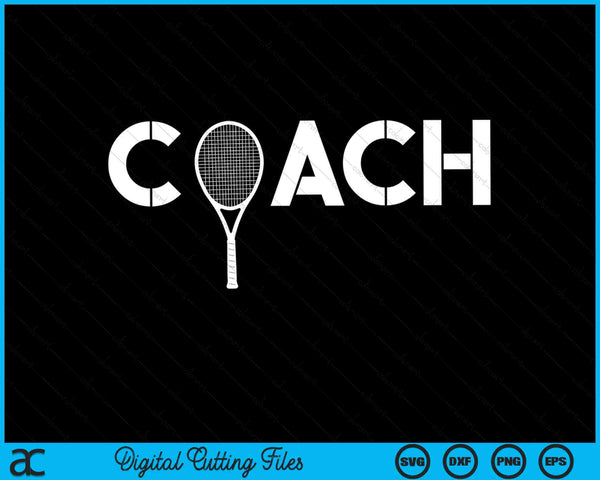 Tennis player coach SVG cut file