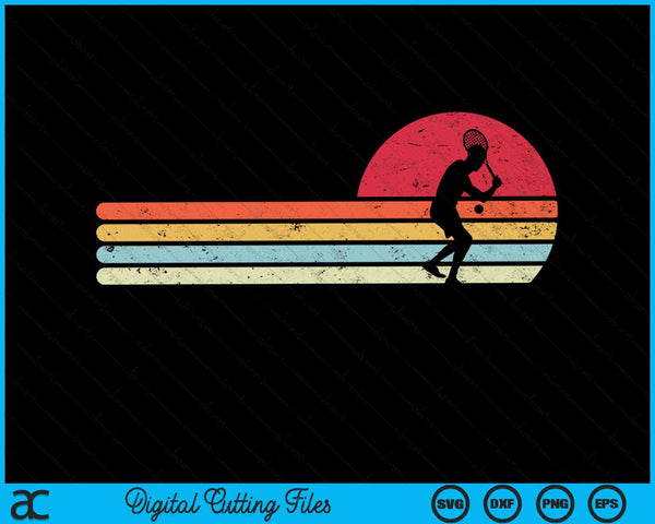 Tennis retro style SVG cut file