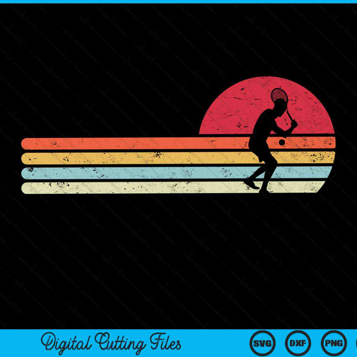 Tennis retro style SVG cut file