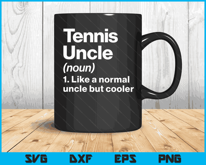 Tennis oom definitie grappige & brutale sport SVG PNG digitale afdrukbare bestanden