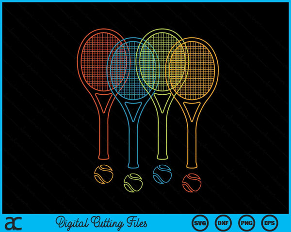 Tennis rackets balls cool tennis SVG cut file
