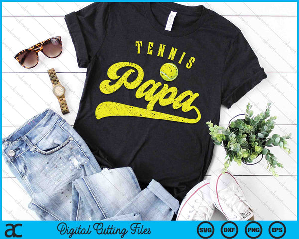 Tennis Papa SVG PNG Digital Cutting File - on a t-shirt