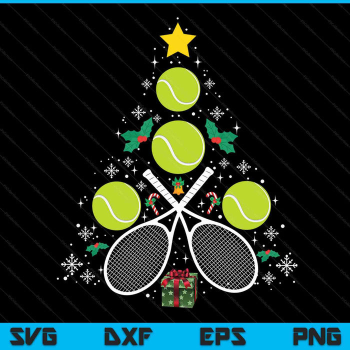 Tennisball equipment Christmas tree Christmas tennisball SVG cut file