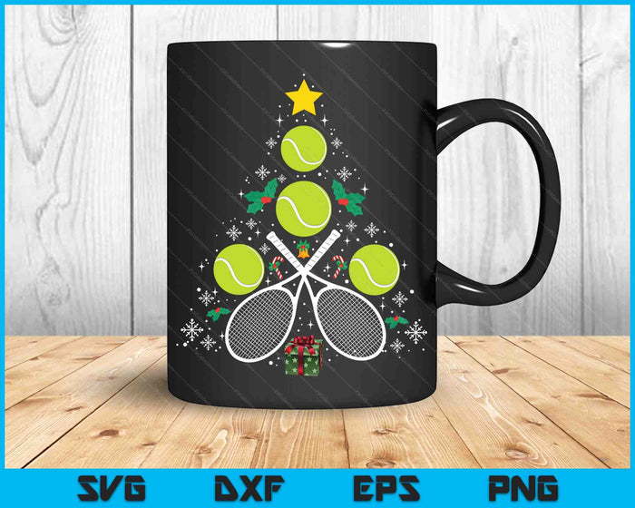 Tennisball Equipment Christmas Tree Christmas Tennisball SVG PNG Digital Cutting Files