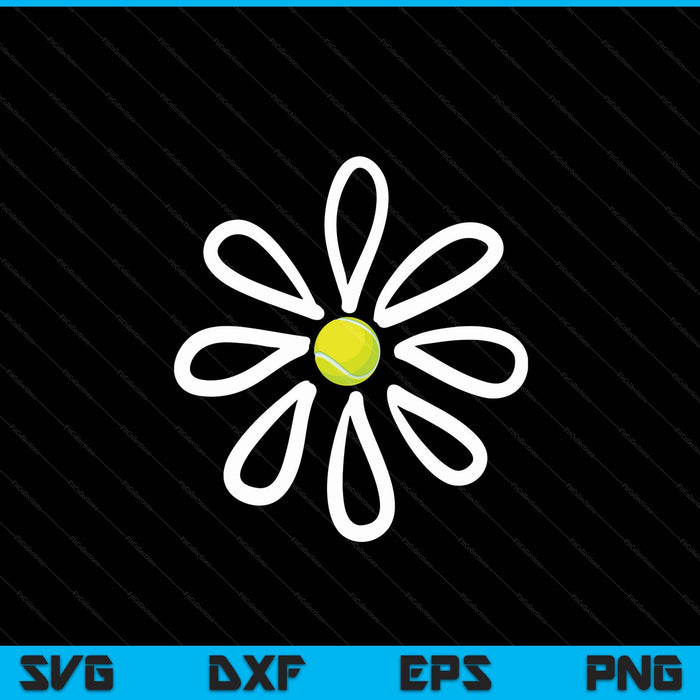 Tennis flower daisy tennis center SVG cut file